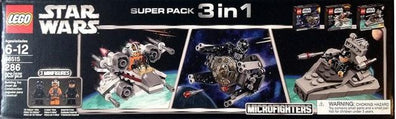 LEGO Set-Star Wars Microfighters Super Pack 3 in 1 (75031, 75032, 75033)-Star Wars / Star Wars Microfighters / Star Wars Episode 4/5/6-66515-1-Creative Brick Builders